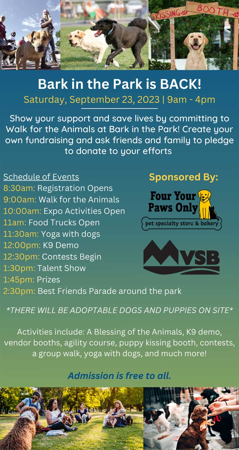 Bark in the Park - September 23rd - Mount Washington Valley NH Events